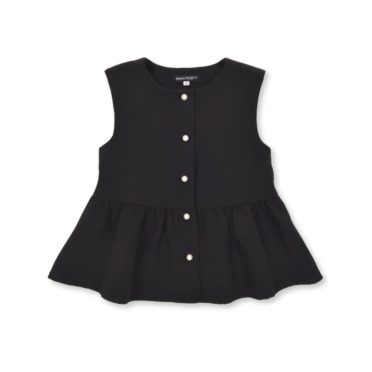 ダブルクロスパールボタンペプラムベスト(110~130cm) | BeBe | 詳細画像10 