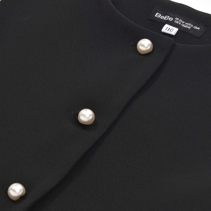 ダブルクロスパールボタンペプラムベスト(110~130cm) | BeBe | 詳細画像13 