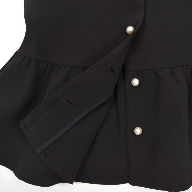 ダブルクロスパールボタンペプラムベスト(110~130cm) | BeBe | 詳細画像14 