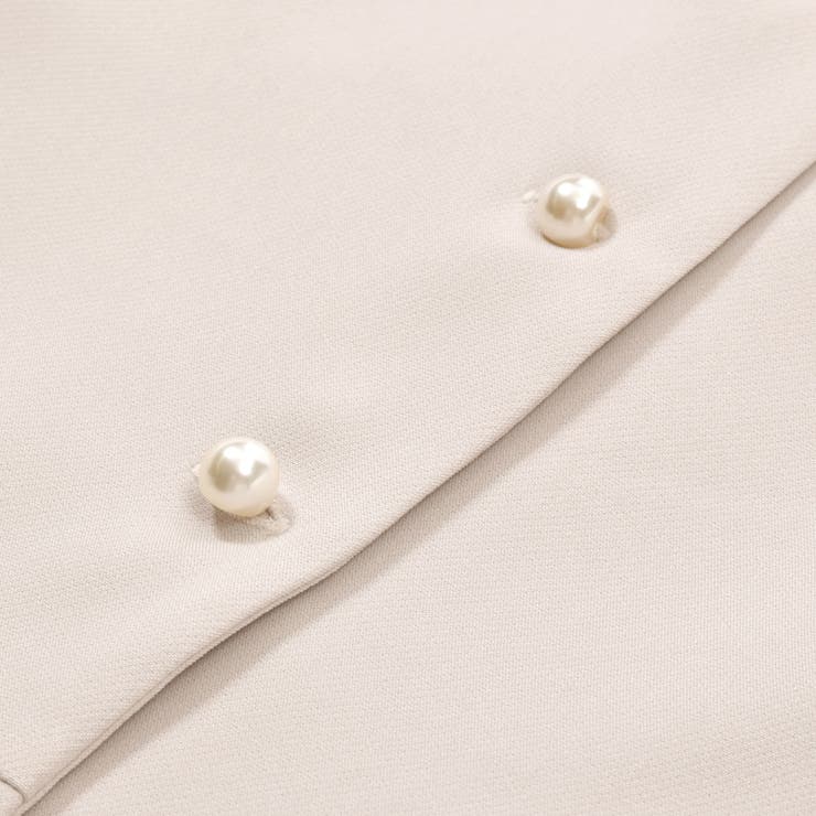 ダブルクロスパールボタンペプラムベスト(110~130cm) | BeBe | 詳細画像8 