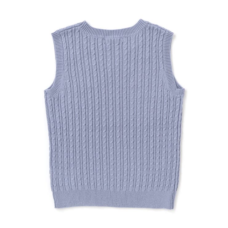 ケーブル編みクルーネックニットベスト(90~150cm) | BeBe | 詳細画像9