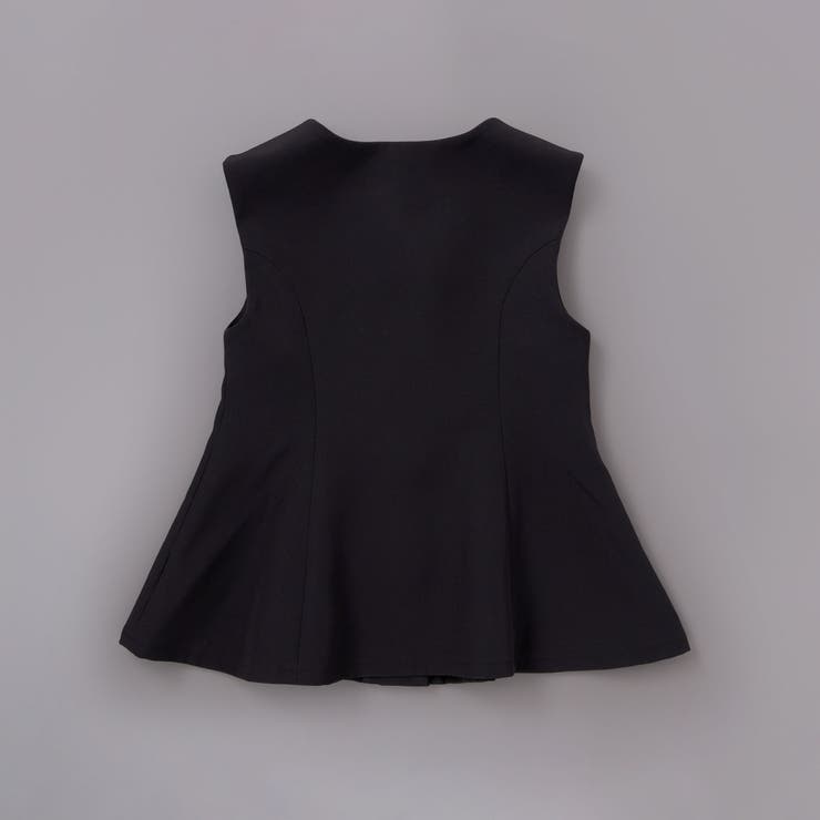 ダブルクロスパールボタンフレアベスト(110~160cm) | BeBe | 詳細画像7 