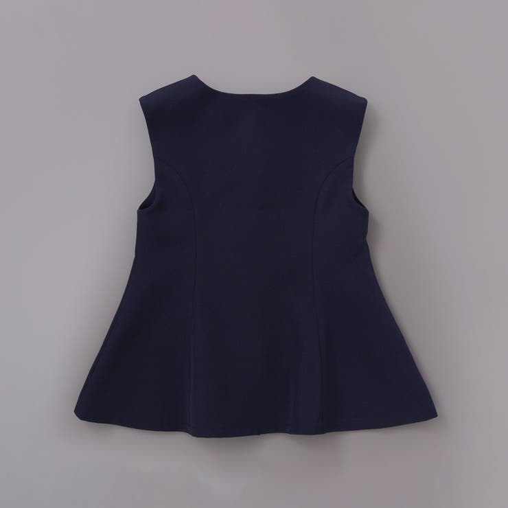 ダブルクロスパールボタンフレアベスト(110~160cm) | BeBe | 詳細画像9 