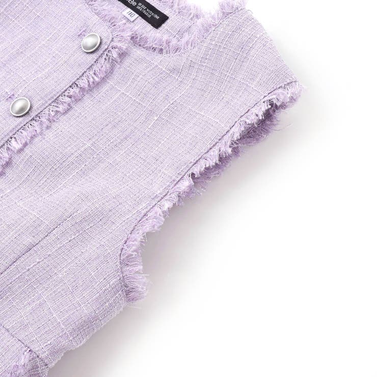 【お揃い】ツイード調フリンジボタンジレ(110~150cm) | BeBe | 詳細画像10 