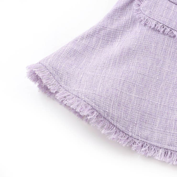 【お揃い】ツイード調フリンジボタンジレ(110~150cm) | BeBe | 詳細画像12 