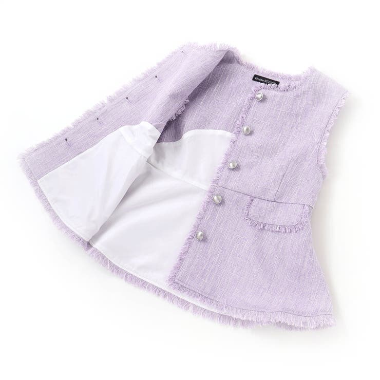 【お揃い】ツイード調フリンジボタンジレ(110~150cm) | BeBe | 詳細画像13 