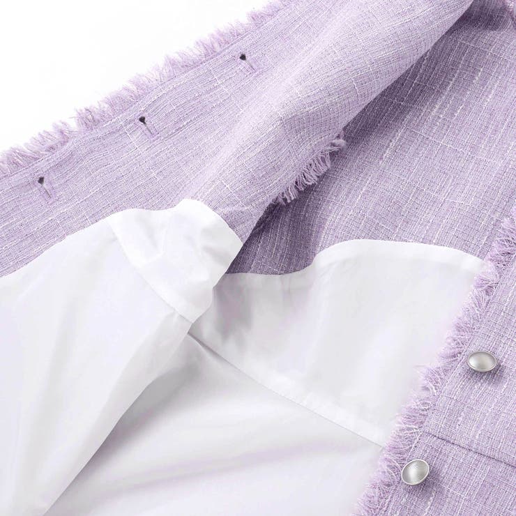 【お揃い】ツイード調フリンジボタンジレ(110~150cm) | BeBe | 詳細画像14 