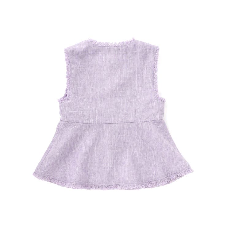 【お揃い】ツイード調フリンジボタンジレ(110~150cm) | BeBe | 詳細画像8 