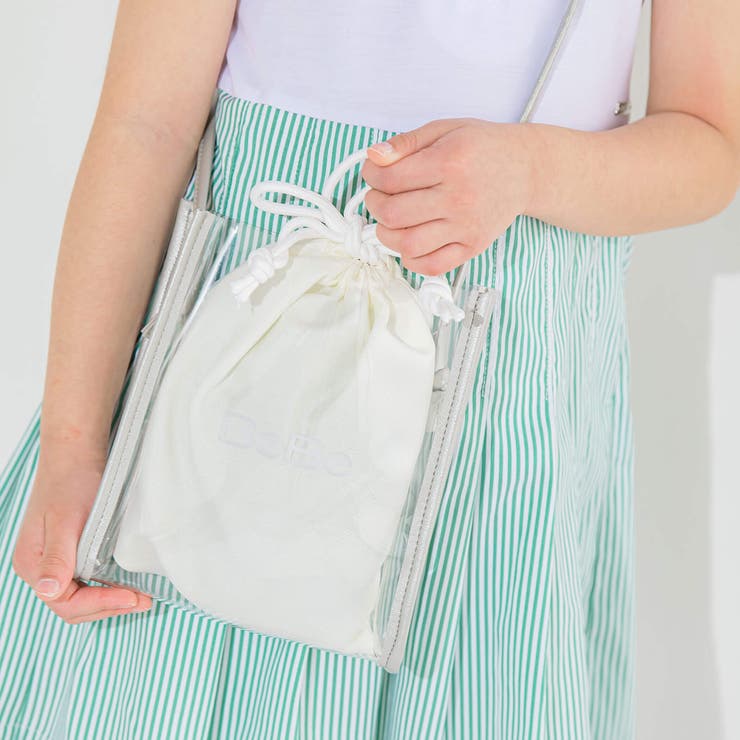 グレー | ロゴクリアBAG・巾着付き | BeBe