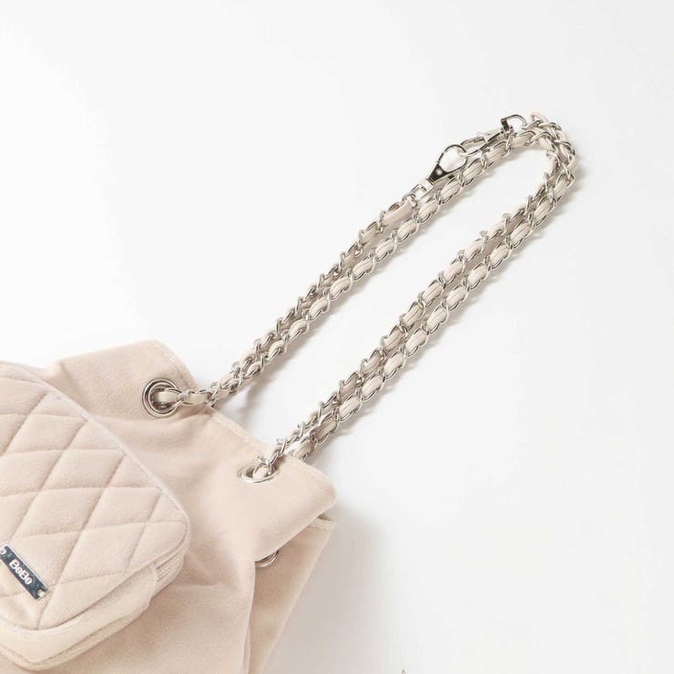 キルティングベロア2wayバケットバッグ | BeBe | 詳細画像14 