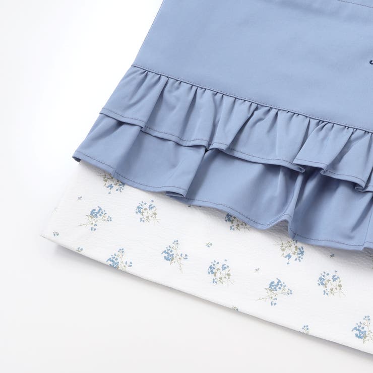 花柄切り替えフリルレッスンバッグ | BeBe | 詳細画像3 