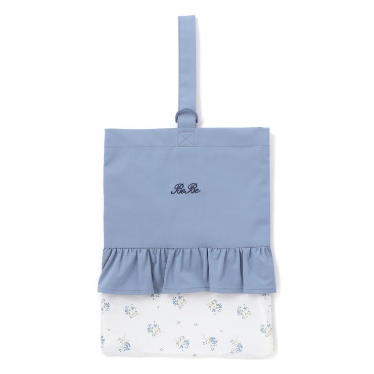 花柄切り替えフリルシューズバッグ | BeBe | 詳細画像1 