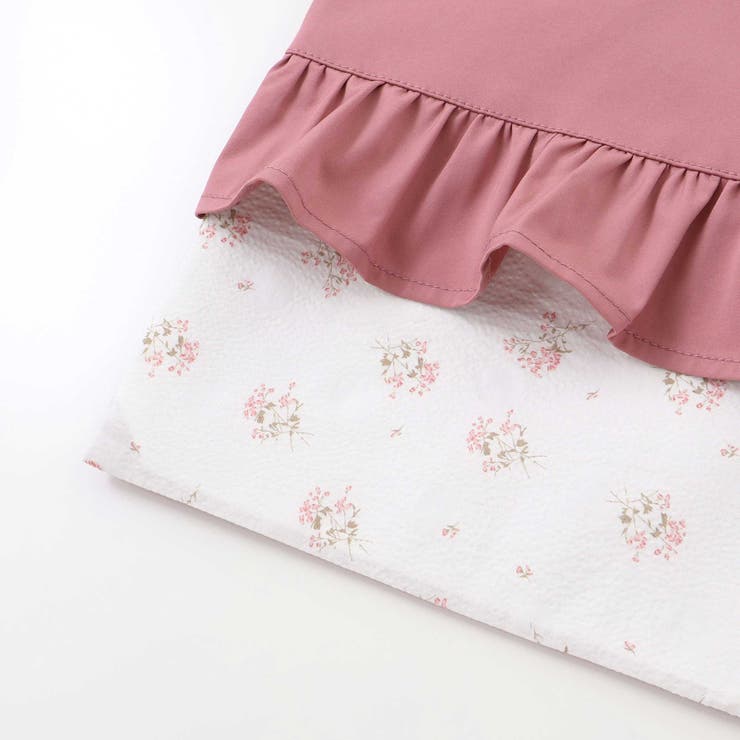 花柄切り替えフリルシューズバッグ | BeBe | 詳細画像3 