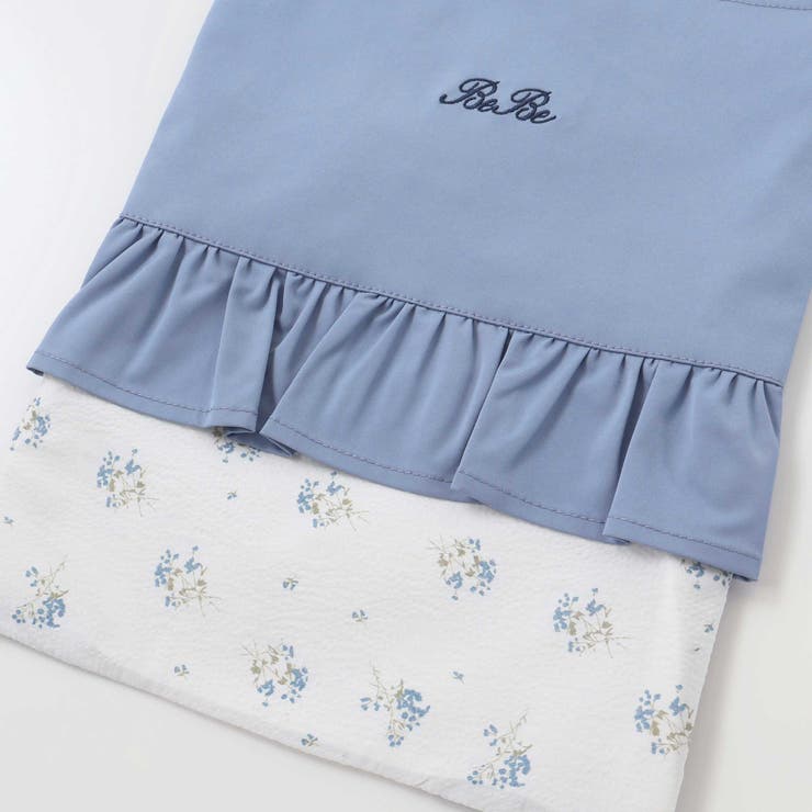 花柄切り替えフリルシューズバッグ | BeBe | 詳細画像8 