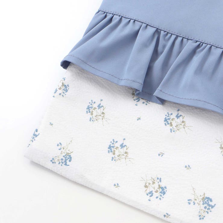 花柄切り替えフリルシューズバッグ | BeBe | 詳細画像9 