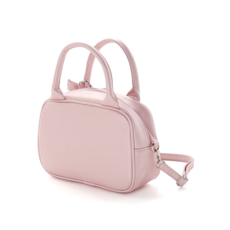 レザー調編み込みリボンチャーム付きミニボストン | BeBe | 詳細画像10 