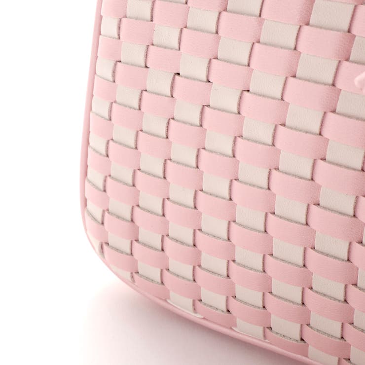 レザー調編み込みリボンチャーム付きミニボストン | BeBe | 詳細画像14 