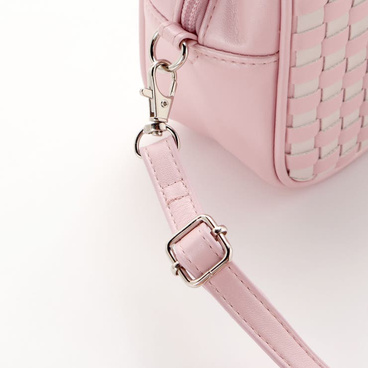 レザー調編み込みリボンチャーム付きミニボストン | BeBe | 詳細画像16 