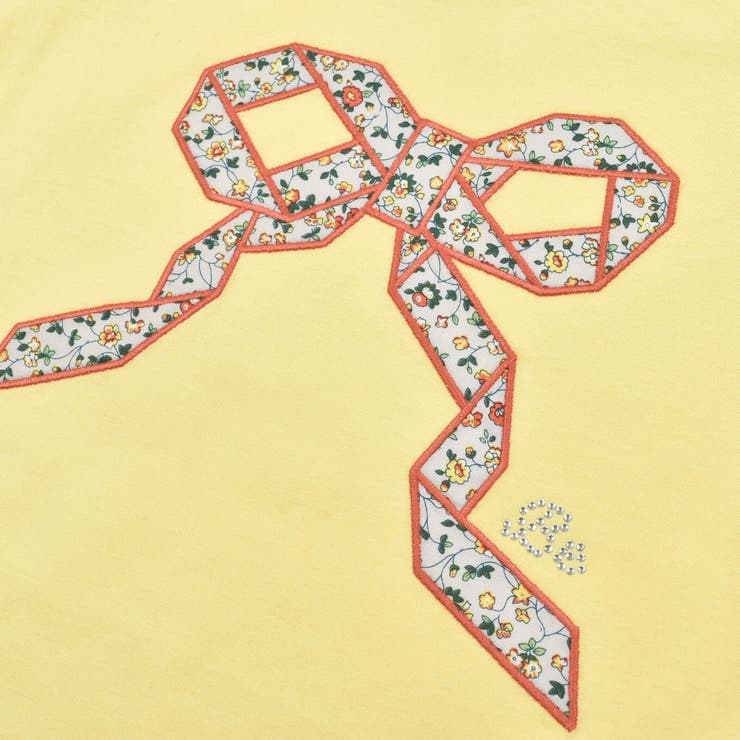 【お揃い】フラワーリボンパフスリーブTシャツ(90~150cm) | BeBe | 詳細画像10 