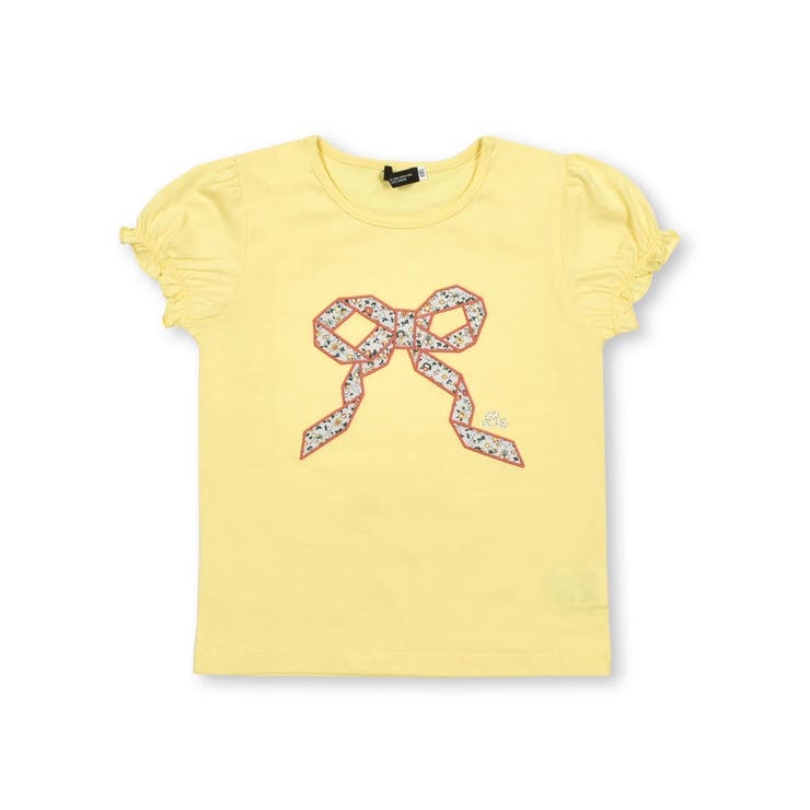 イエロー | 【お揃い】フラワーリボンパフスリーブTシャツ(90~150cm) | BeBe