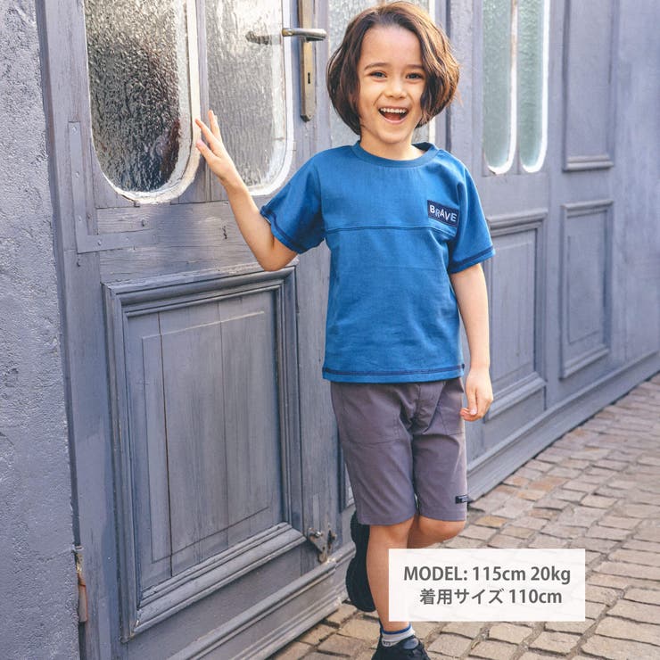 天竺リフレクターロゴBIGTシャツ(90~150cm) | BeBe | 詳細画像2 