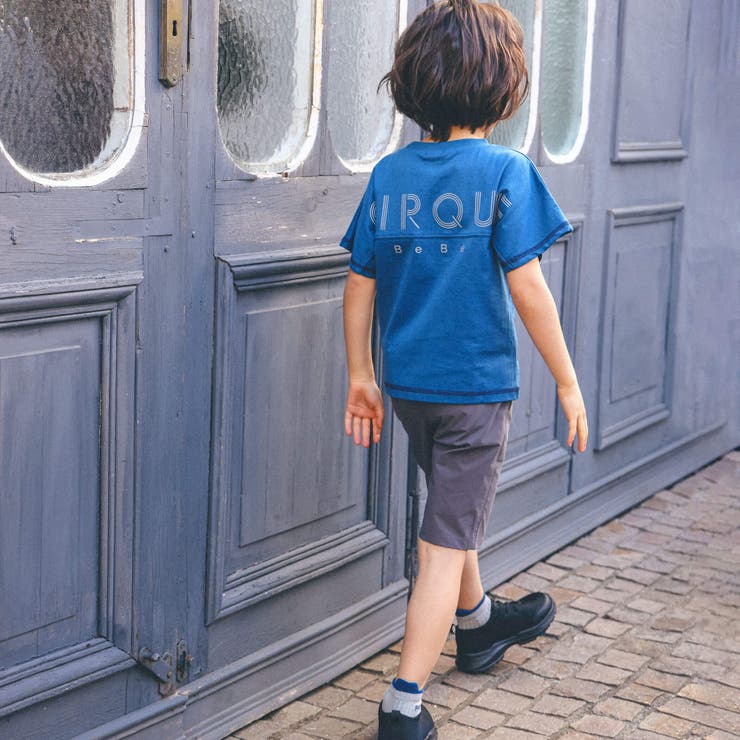 天竺リフレクターロゴBIGTシャツ(90~150cm) | BeBe | 詳細画像4 