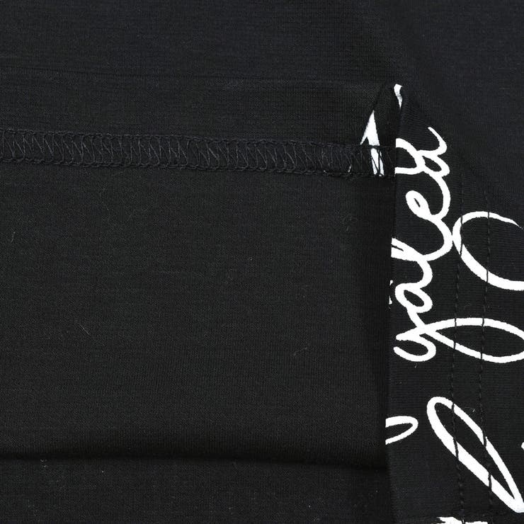 【お揃い】手書き風ロゴ総柄切り替えポンチTシャツ(80~150cm) | BeBe | 詳細画像12 