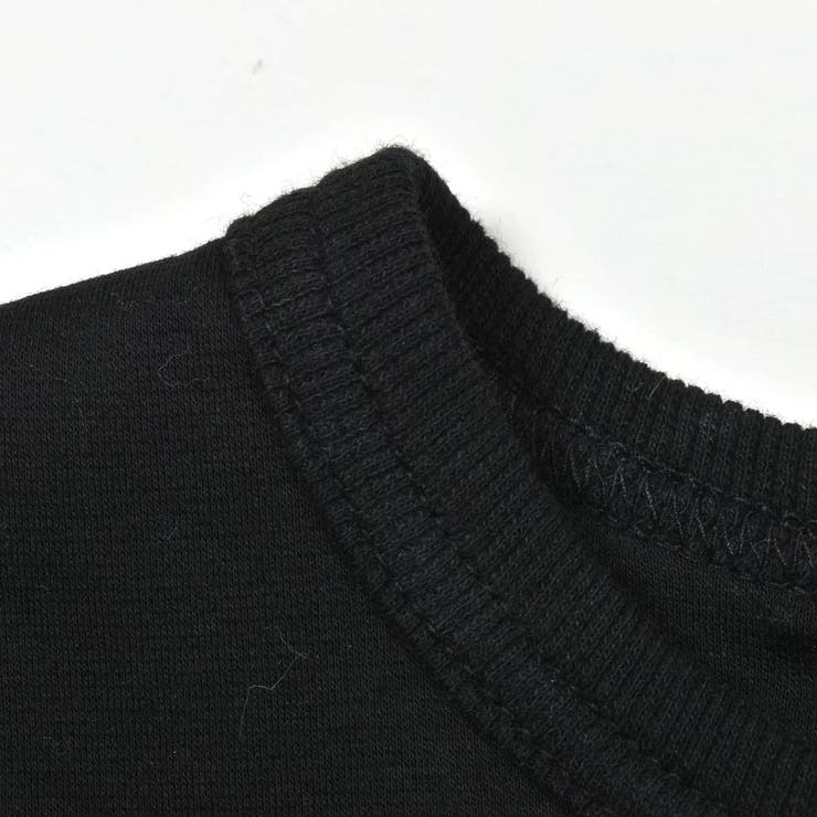 【お揃い】手書き風ロゴ総柄切り替えポンチTシャツ(80~150cm) | BeBe | 詳細画像8 