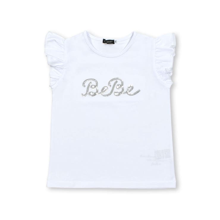 シルバースパンコールロゴフリル袖Tシャツ(100~160cm) | BeBe | 詳細画像12 