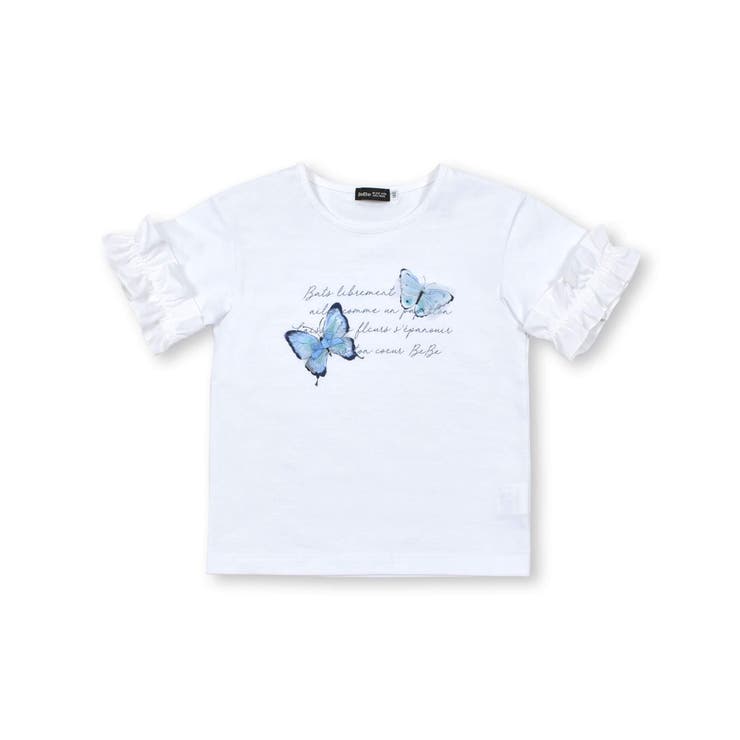 水彩風ちょうちょプリント半袖Tシャツ(90~150cm) | BeBe | 詳細画像13 