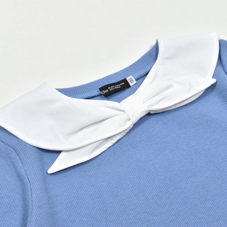 セーラー付け襟テレコ半袖Tシャツ(90~160cm) | BeBe | 詳細画像8 