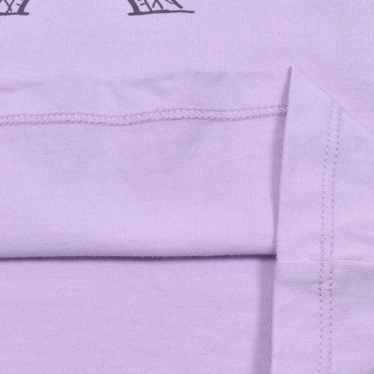 エッフェル塔プリントリボン天竺パフスリーブTシャツ(90~150cm) | BeBe | 詳細画像12 