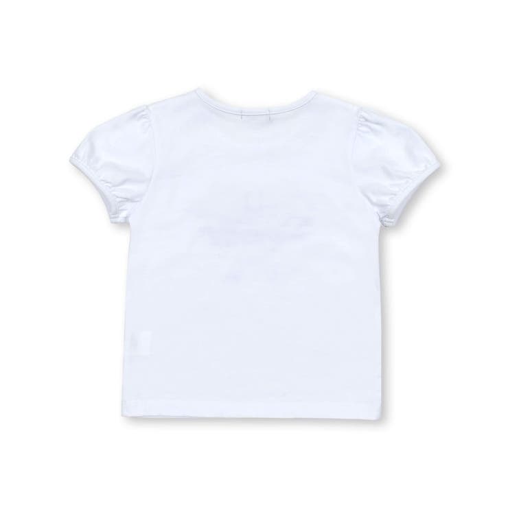 エッフェル塔プリントリボン天竺パフスリーブTシャツ(90~150cm) | BeBe | 詳細画像14 