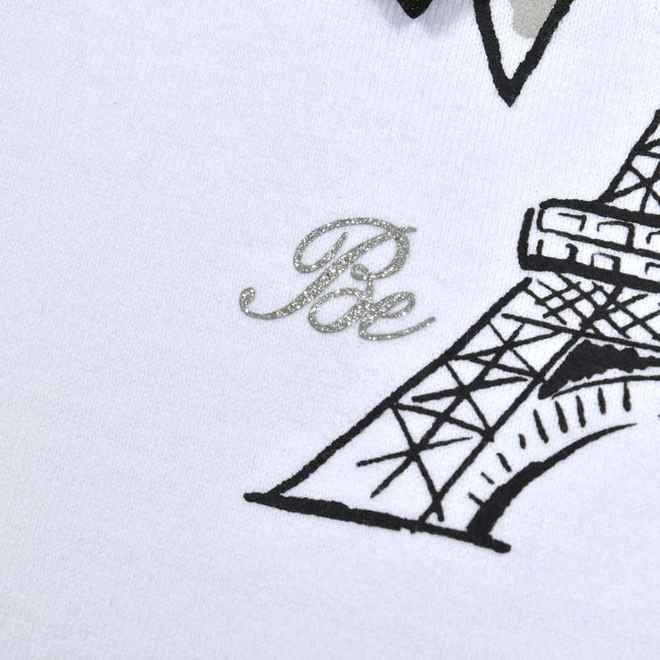 エッフェル塔プリントリボン天竺パフスリーブTシャツ(90~150cm) | BeBe | 詳細画像19 