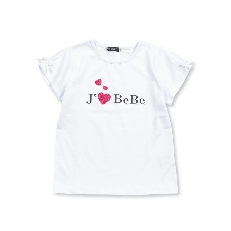 ロゴハート刺しゅう天竺半袖Tシャツ(90~150cm) | BeBe | 詳細画像1 