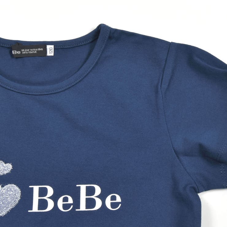 ロゴハート刺しゅう天竺半袖Tシャツ(90~150cm) | BeBe | 詳細画像3 
