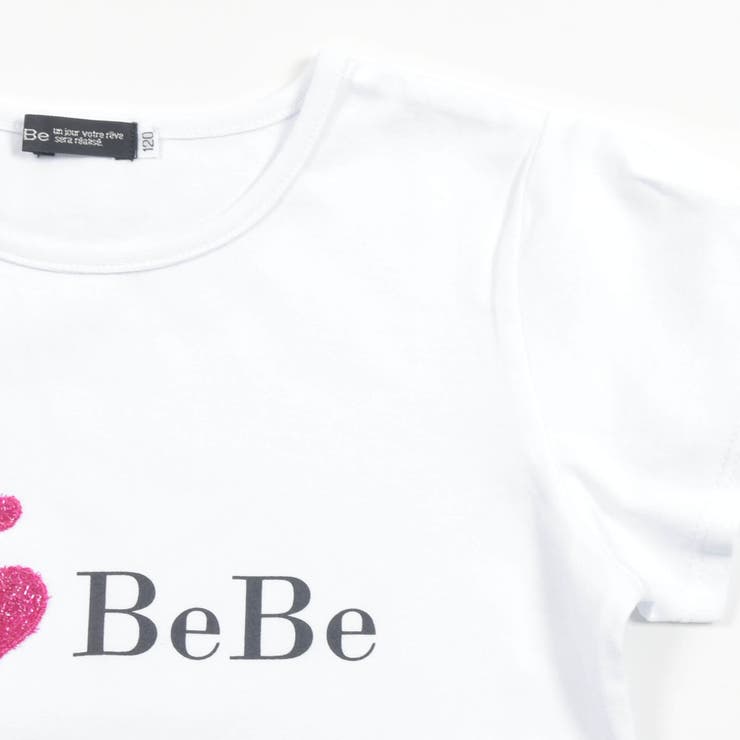 ロゴハート刺しゅう天竺半袖Tシャツ(90~150cm) | BeBe | 詳細画像7 