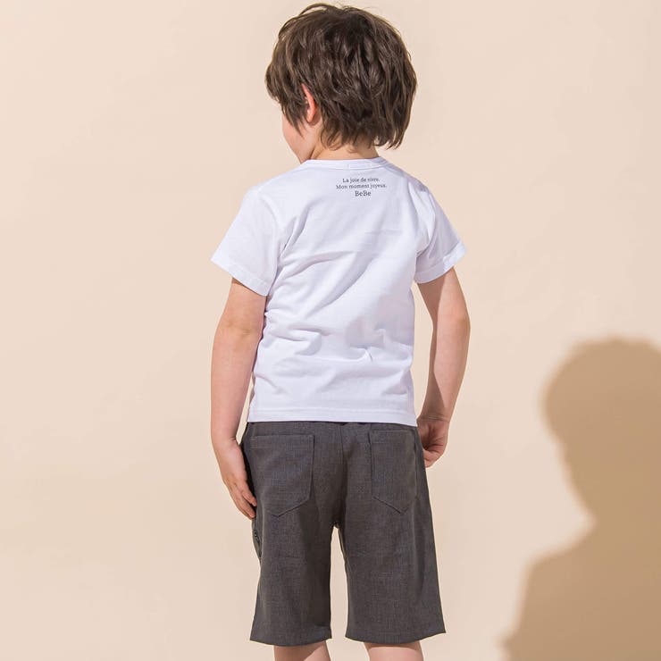 ギンガムチェックアシメ切り替えポケット半袖Tシャツ(90~150cm) | BeBe | 詳細画像3 