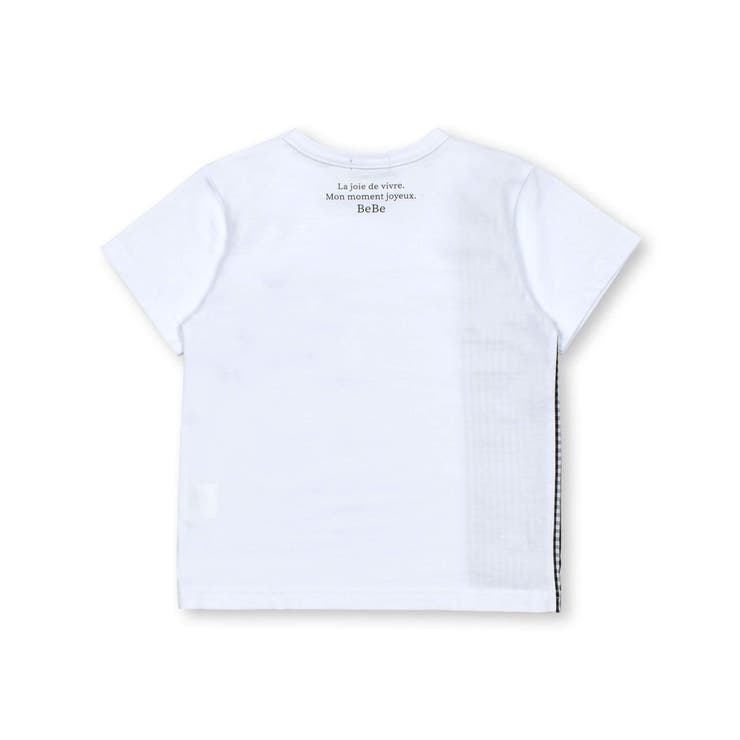 ギンガムチェックアシメ切り替えポケット半袖Tシャツ(90~150cm) | BeBe | 詳細画像7 