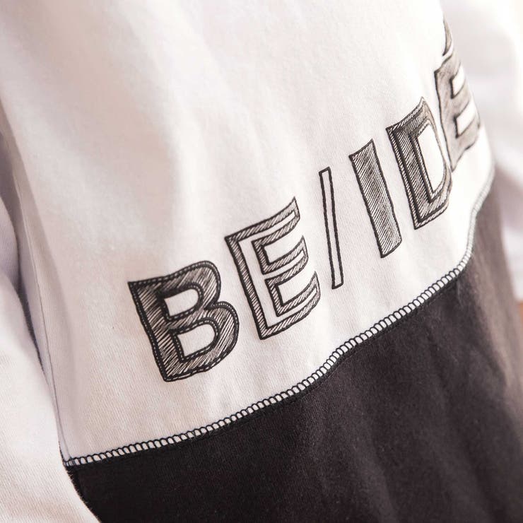 配色ドローイングロゴ天竺長袖Tシャツ(90~160cm) | BeBe | 詳細画像5 