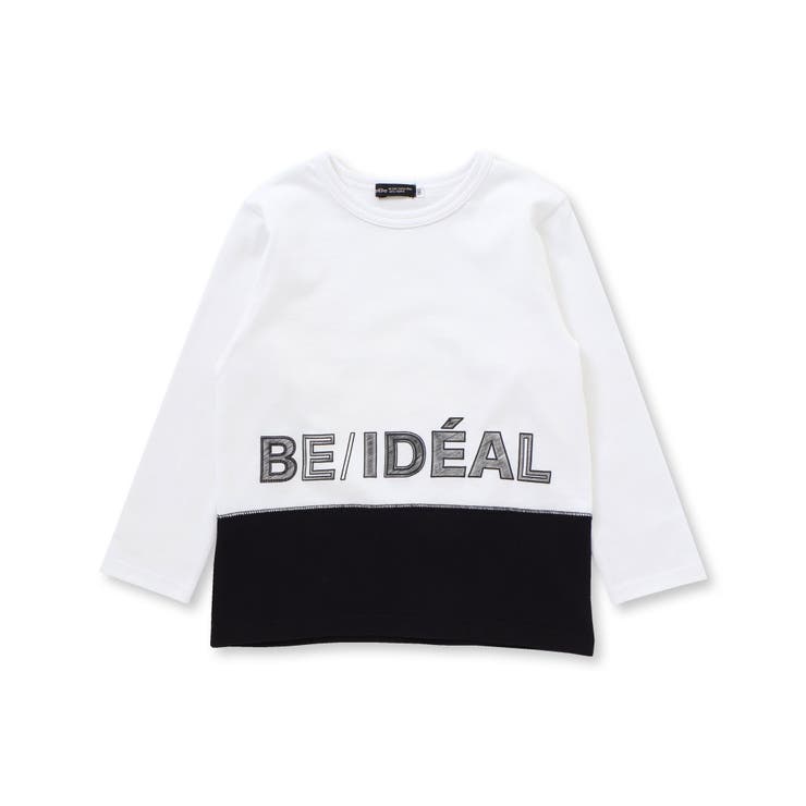 配色ドローイングロゴ天竺長袖Tシャツ(90~160cm) | BeBe | 詳細画像6 