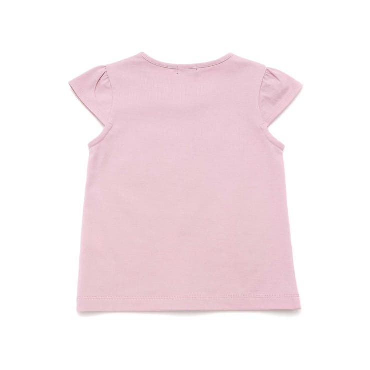 ラインストーンハートロゴ天竺キャップスリーブTシャツ(100~160cm) | BeBe | 詳細画像9 