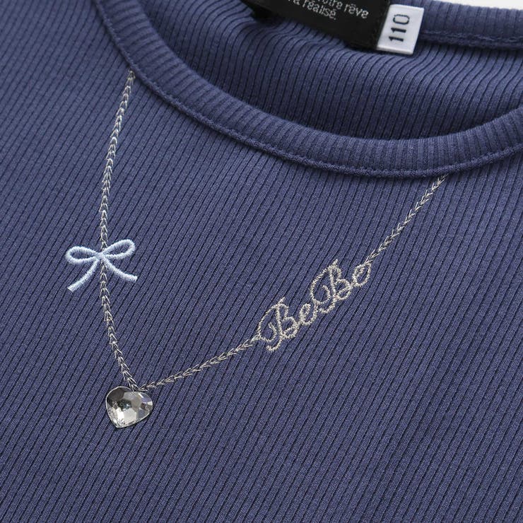 ソフトテレコ肩開きネックレスTシャツ(100~160cm) | BeBe | 詳細画像10 