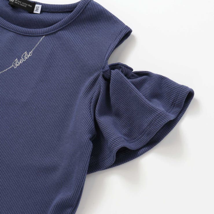 ソフトテレコ肩開きネックレスTシャツ(100~160cm) | BeBe | 詳細画像12 