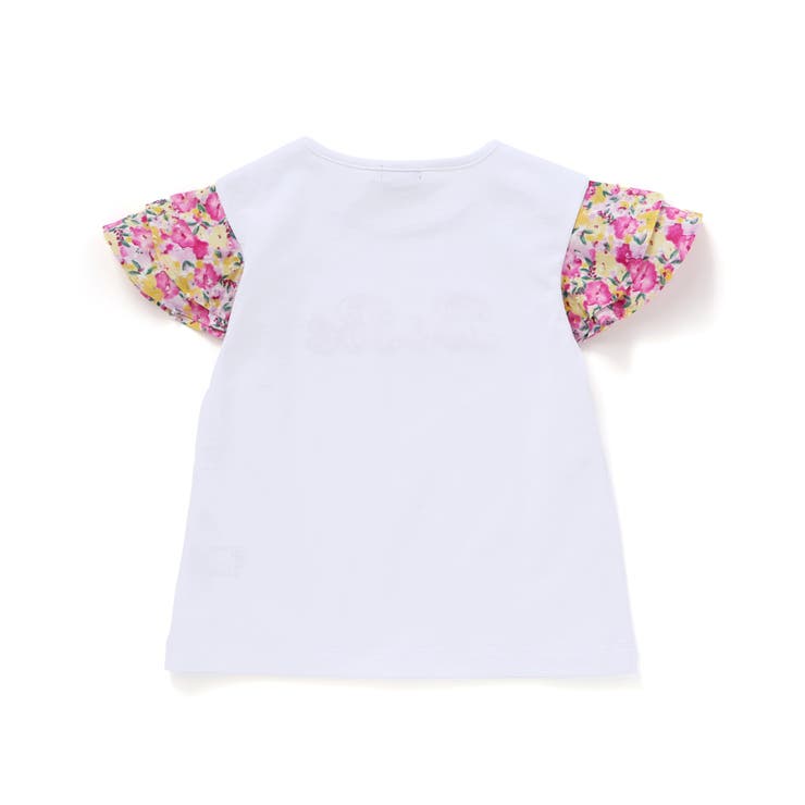 フルールドゥジョワプリントパッチロゴ切り替えTシャツ | BeBe | 詳細画像6 