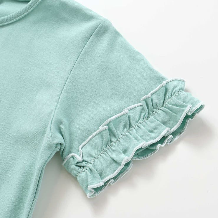 サガラ刺しゅうのっかりクマロゴフリル半袖Tシャツ(80~150cm) | BeBe | 詳細画像10 