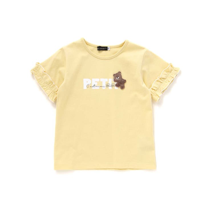 サガラ刺しゅうのっかりクマロゴフリル半袖Tシャツ(80~150cm) | BeBe | 詳細画像4 