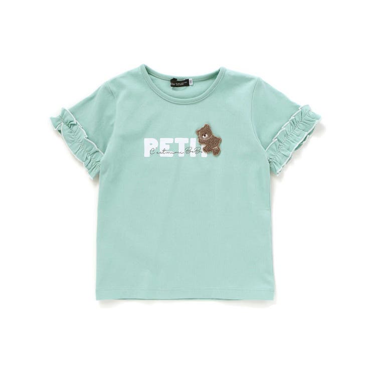 サガラ刺しゅうのっかりクマロゴフリル半袖Tシャツ(80~150cm) | BeBe | 詳細画像6 