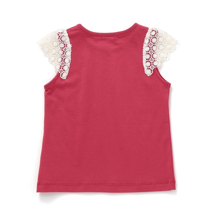 お花レースキャップスリーブ天竺Tシャツ(90~150cm) | BeBe | 詳細画像10 