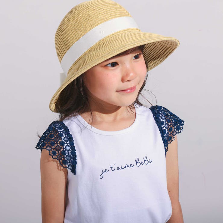 お花レースキャップスリーブ天竺Tシャツ(90~150cm) | BeBe | 詳細画像5 